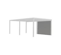 Rideau pour pergola bioclimatique avec rail pour 1/2 côté 5,98 m couleur gris HABRITA