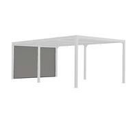Habrita - Rideau pour pergola bioclimatique - PER 3630 BI et PER 3660 BI - PVC tissé - Gris