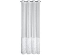 Rideau prêt 140x250 Margaret 6 blanc décoré avec du fil mohair prêt à boucler Eurofirany