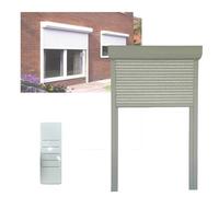 Rideau rétractable à isolation phonique automatique pour porte extérieure en aluminium avec télécommande pour entrepôts (70 x 110 cm)