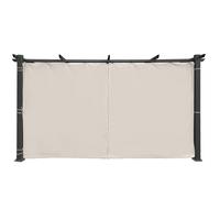Rideau rideau latéral beige Luxor 2 pièces d'environ 4 m de large pour pavill...