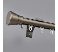 Rideau rond à voie unique, rails et raccords de douche coulissants en douceur, tiges découpables for la pièce(Champagne,1.5m (4.9ft))