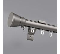 Rideau rond à voie unique, rails et raccords de douche coulissants en douceur, tiges découpables for la pièce(Dark Gray,1m (3.3ft))