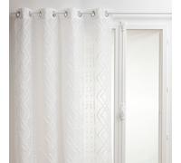 Rideau "Sama" - motif jacquard - blanc 140x240 cm - Atmosphera créateur d'intérieur