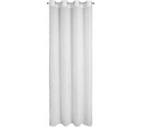 Rideau Selma 135X250 cm mohair blanc rayures œillets