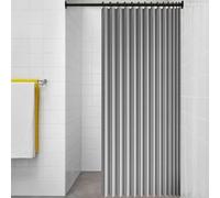 Rideau Séparateur de Pièce 152 x 187 cm Anti Bruit, Opaque, Bloquer, Separation, Anti Froid Occultant Chaleur Rideau Accordéon Porte pour Salon Chambre Maison et Cuisine, Gris