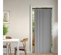 Rideau Séparateur de Pièce 220 x 206 cm Anti Froid et Chaleur Magnétique Impermeable à Oeillets Décoratif Rideaux Occultants pour Salon Chambre Maison et Cuisine, Gris