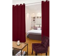Moondream, Rideau Anti-Bruit 3-en-1, Isolation Phonique, Thermique Hiver & Été, 100% Occultant, Technologie Brevetée, Fabriqué en UE, Effet Coton, Galons fronceurs, Rouge-Grenat, 140 x 260 (LxH) cm