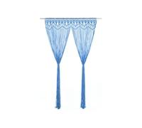 vidaXL Rideau séparateur de pièce macramé 323988 – Coton 140x240 cm Bleu