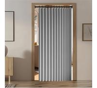 Rideau Separation 145 x 161 cm Anti Bruit, Opaque, Bloquer, Separation, Anti Froid Occultant Chaleur Rideaux Pliants Personnalisables pour Salon Chambre Maison et Cuisine, Gris