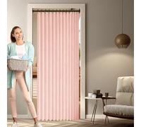 Rideau Separation 150 x 166 cm Anti Froid et Chaleur Magnétique Impermeable à Oeillets Décoratif Rideau Occultant Pliants pour Salon Chambre Maison et Cuisine, Rose