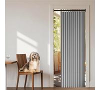 Rideau Separation 170 x 190 cm Anti Froid et Chaleur Magnétique Impermeable à Oeillets Décoratif Rideau Occultant Pliants pour Chambre, Salon Décoration de Fenêtre, Gris