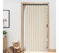 Rideau Separation 185 x 180 cm Anti Froid et Chaleur, Séparateur de Pièce Pliable, Design Accordéon Rideau Accordéon Porte Entrée pour Salon, Balcon, Chambre Moderne, Beige