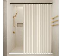 Rideau Separation 230 x 232 cm Anti Froid et Chaleur, Séparateur de Pièce Pliable, Design Accordéon Rideau de Porte Pliant pour Salon, Balcon, Chambre Moderne, Beige