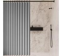 Rideau Separation 250 x 161 cm Anti Bruit, Opaque, Bloquer, Separation, Anti Froid Occultant Chaleur Rideau Entrée Pliant pour Salon, Balcon, Chambre Moderne, Gris