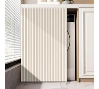 Rideau Sous Evier, Rideau Cache Placard Et Armoire, Rideaux D’armoire Anti-poussière Et Étanches Pliant Accordéon, Pour Cuisine, Salle De Bain, Étagères, Meuble À Chaussures(Khaki,W 90 CM x H 80 CM)