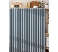 Rideau sous Evier Rideau Cache Placard Meuble Cuisine Rideau Armoire Rideaux Courts pour Étagères Bibliothèques Meuble à Chaussures Anti-Poussière Imperméables Auto-Adhésive(Bleu,80x120 cm)