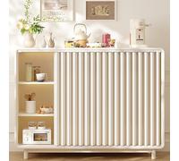 Rideau sous Evier, Rideau Placard Cuisine, Rideau Occultant Court Anti-Poussière Para Étagères Meuble à Chaussures Bibliothèques, Rideaux Armoire avec Rail Auto-Adhésive(Beige,90x70 cm)