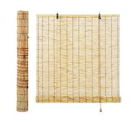 Rideau Store Bambou Intérieur Store Enrouleur Bambou Exterieur Store Roseau 80x100 150x200 60x160 140x250 120x180cm Faciles à Installer Store Venitien Bois Pour Salon Jardin Patio Anti-UV(Natural Blac