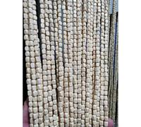 Rideau suspendu pour porte en bambou avec perles en bois naturel 40/50/60/70/80strands Diviseur de pompons Protection de la vie privée Entrée Chambre Salon 8 couleurs G 80 x 220 cm