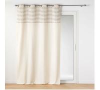 Douceur d'Intérieur Rideau à œillets Linechic 140x240 cm Coton recyclé fils coupés Naturel