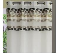 Rideau tamisant à illets polyester parement triangle 140x240cm SKANDIC-Gris