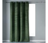 Rideau tamisant a oeillets 140 x 240 cm velours Velvetine Kaki Douceur d'Intérieur Vert G
