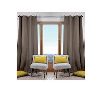 Rideau tamisant à oeillets - Taupe