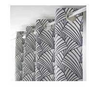 Rideau Tamisant ARDECO (135x250 cm) Noir - Motif Graphique - Œillets