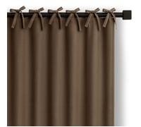 Rideau tamisant RESTILO Carli 140 x 250 cm marron polyester - nouettes