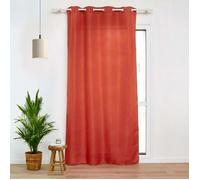 Douceur d'Intérieur – Rideau tamisant Zeline 140 x 260 cm à œillets Terracotta