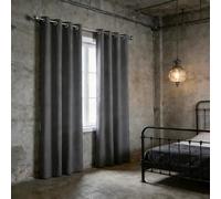 Rideau Thermique 240 x 240 cm Bloquer Lumiere, Thermique Isolant Anti Froid Doux Rideau Isolant Anti-Bruit Design Moderne à Oeillets pour Salon et Chambre, Gris