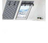 Rideau Thermique 3 Couches Kits D'isolation pour Fenêtres Anti Froid Imperméable 80 100 120 180 200 cm Oxford Rideau Isolant Thermique avec Velcro pour Portes Cave Balcon Brun(Noir,22x28in/55x70cm)