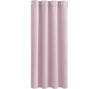 Rideau Thermique à Œillets PONY DANCE, Larg. 52 x Long. 63 Pouces, 1 Panneau, Rose Clair