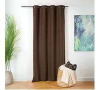Rideau thermique au style bouclette Marron chocolat 140x260 cm