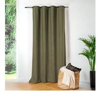 Rideau thermique au style bouclette Vert Olive 140x260 cm