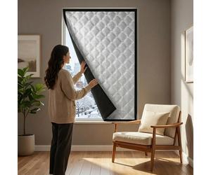 Rideau thermique coupe-vent d'hiver, panneau isolant de blocage de tirage pour un réchauffeur, un cuisinier, une maison plus économe en énergie largeur 150 cm