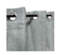 Rideau thermique effet lin chiné doublé polaire ton sur ton à œillets, Kaki clair - 135x240cm prêt a poser Atout Ciel