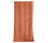 ED ENJOY HOME Rideau Thermique Occultant avec Œillets, Orange cuivré, 140x260cm, 100% Polyester, Velours, Doublure Polaire, Collection Velvet