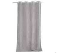 Rideau thermique en velours doublé polaire Gris clair 140x260 cm