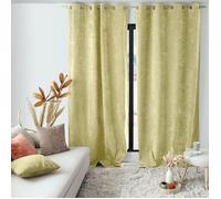 Rideau thermique en velours tramé ""Velvet"" - Taille: 140x260cm - Coloris: Vert tilleul