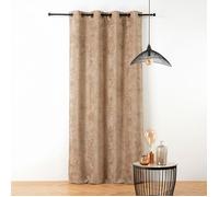 Rideau thermique et phonique velours chenille Beige Chamois 135x260 cm