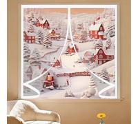 Rideau Thermique Isolant 100 x 70 cm Chaud en Hiver et Frais en Été, Chaud Coupe-Vent et Insonorisant Isolation de Fenetre D'Hiver Convient à Tous Types de Fenêtres, A