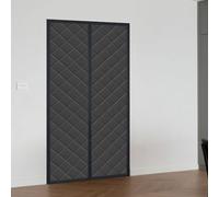 Rideau Thermique Isolant 108 x 240 cm Vent et Insonorisant Couverture D'Écran en Hiver Sans Perçage, Étanche, Adapté Aux Animaux Domestiques pour L'Été et L'Hiver, Noir