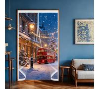 Rideau Thermique Isolant 110 x 195 cm Coupe-Vent, Protection Contre Le Froid, Isolation Thermique Porte Magnétique Moustiquaire pour Salon, Chambre Chauffante, A