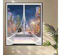 Rideau Thermique Isolant 110 x 94 cm Fermeture Automatique - Coupe-Ven- avec Protection Thermique Isolation de Fenetre D'Hiver Convient à Tous Types de Fenêtres, A