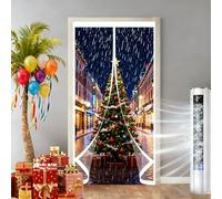 Rideau Thermique Isolant 115 x 120 cm Fermeture Automatique, Anti Froid et Chaleur, Imperméable Moustiquaire Fenêtre Magnétique pour Salon, Chambre Chauffante, A