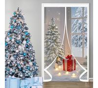 Rideau Thermique Isolant 127 x 160 cm Fermeture Automatique, Anti Froid et Chaleur, Imperméable Porte Magnétique Moustiquaire pour Cuisine et Salon de Porte, A