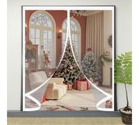 Rideau Thermique Isolant 132 x 112 cm Chaud en Hiver et Frais en Été, Chaud Coupe-Vent et Insonorisant Transparent Rideau Thermique pour Cuisine et Salon de Porte, A