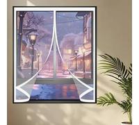 Rideau Thermique Isolant 134 x 92 cm Chaud en Hiver et Frais en Été, Chaud Coupe-Vent et Insonorisant Moustiquaire Magnétique pour L'Hiver pour Salon, Chambre Chauffante, A